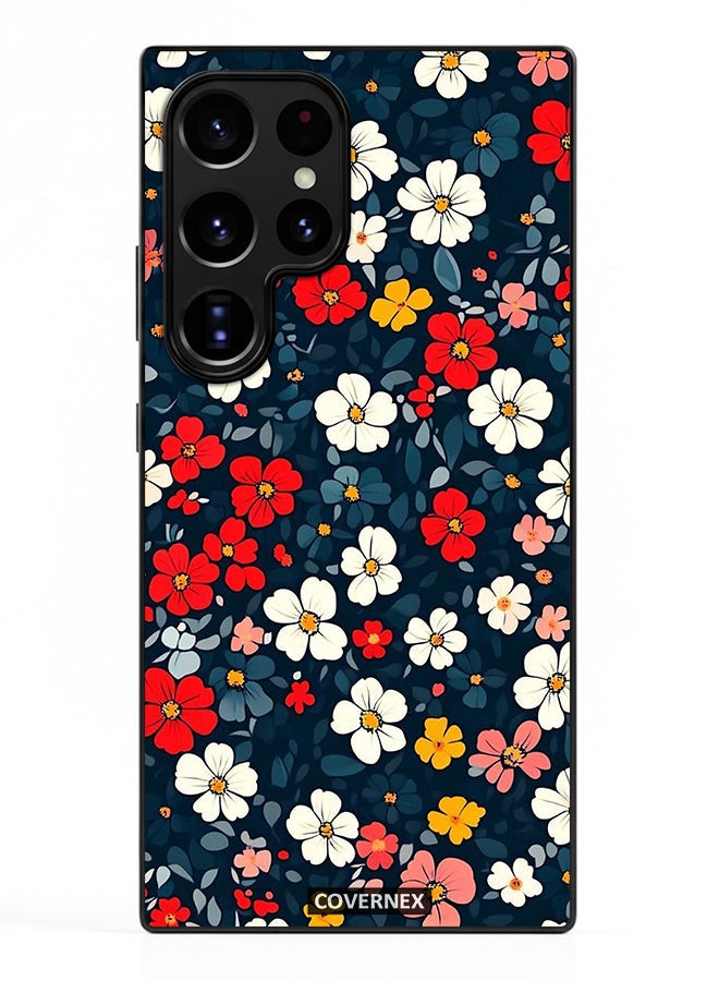 Covernex Samsung Galaxy S23 Ultra Protective Case Cover Printed Featuring Vibrant Meadow Floral Pattern - Image 2
